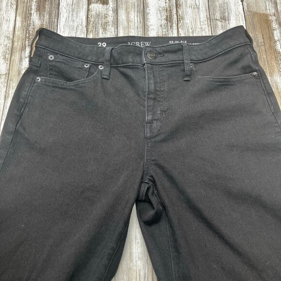 J. Crew Pants Sz 29 Black 96’ Low Rise Denim Trouser Wide Leg Preppy Minimalist - Picture 7 of 7